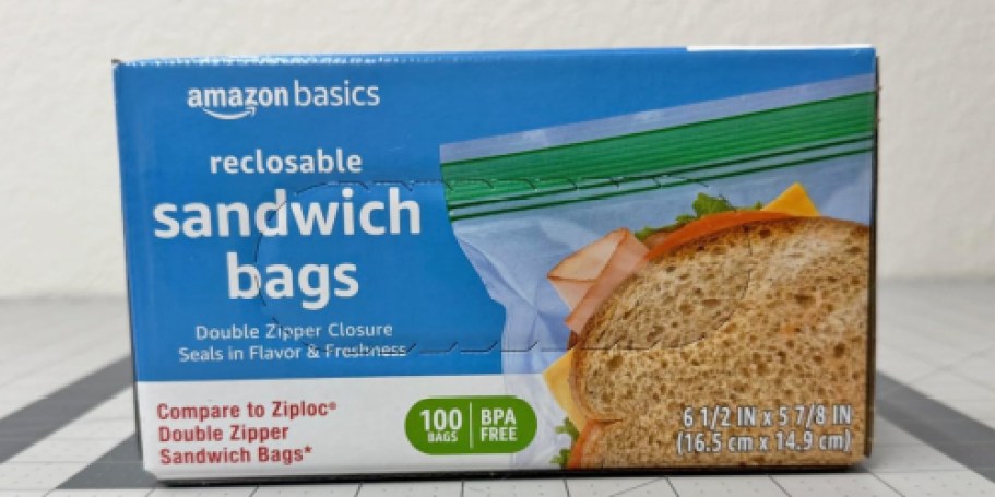 Amazon Basics Sandwich Bags 100-Count Box Only $2 Shipped