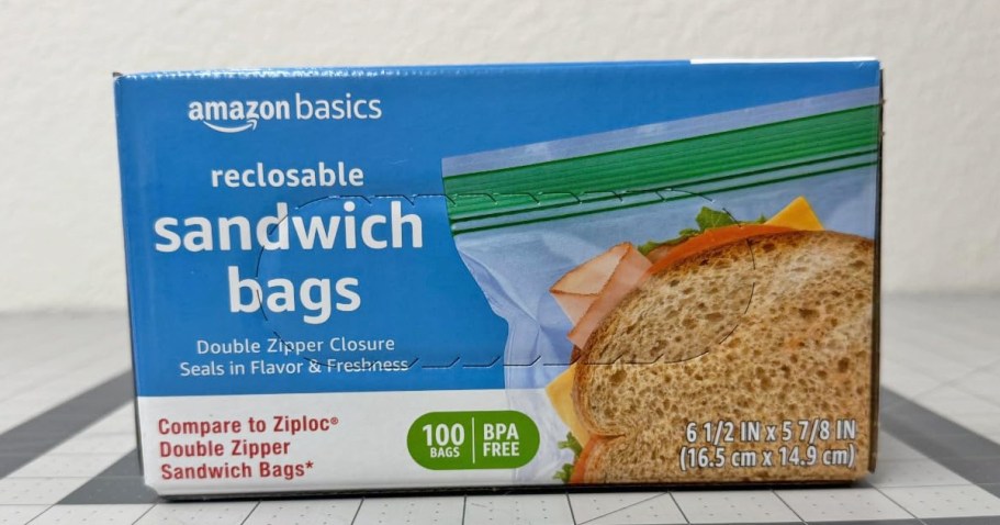 Amazon Basics Sandwich Bags 100-Count Box Only $2 Shipped