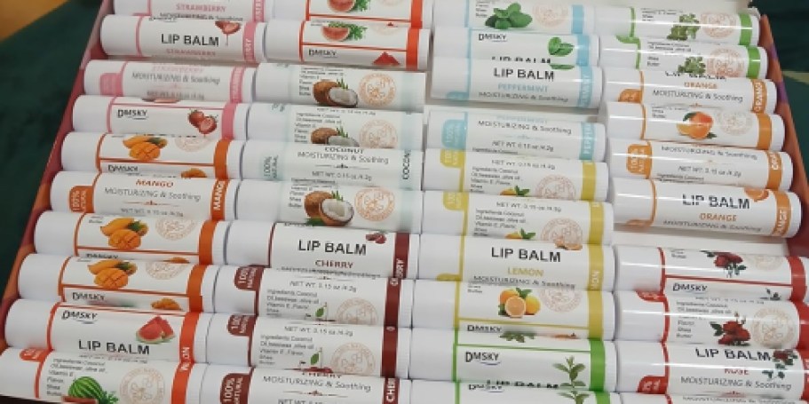100% Natural Lip Balm 40-Pack Just $8.49 Shipped on Amazon (Only 21¢ Each!)