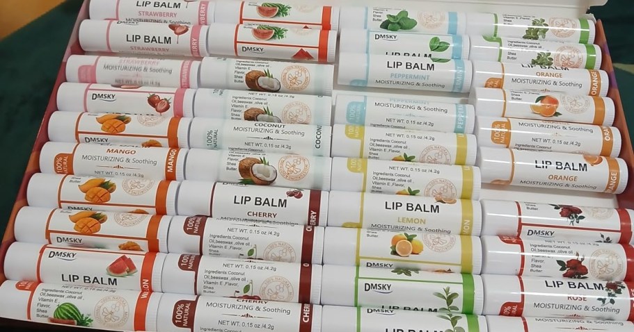 100% Natural Lip Balm 40-Pack Just $8.49 Shipped on Amazon (Only 21¢ Each!)