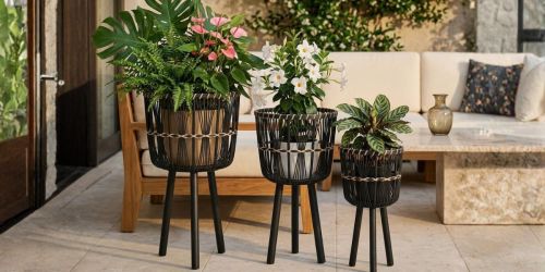 Wicker Planter Stand 3-Piece Set Only $38.99 Shipped (Reg. $104)