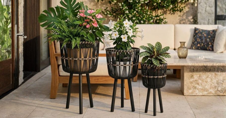 Wicker Planter Stand 3-Piece Set Only $35.99 Shipped on Wayfair.com (Reg. $100)