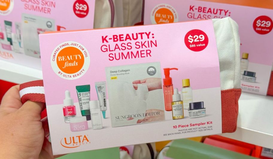 hand holding Beauty finds k beauty glass skin