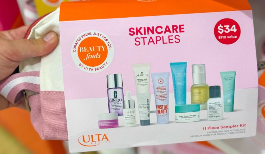 hand holding Beauty finds skincare staples