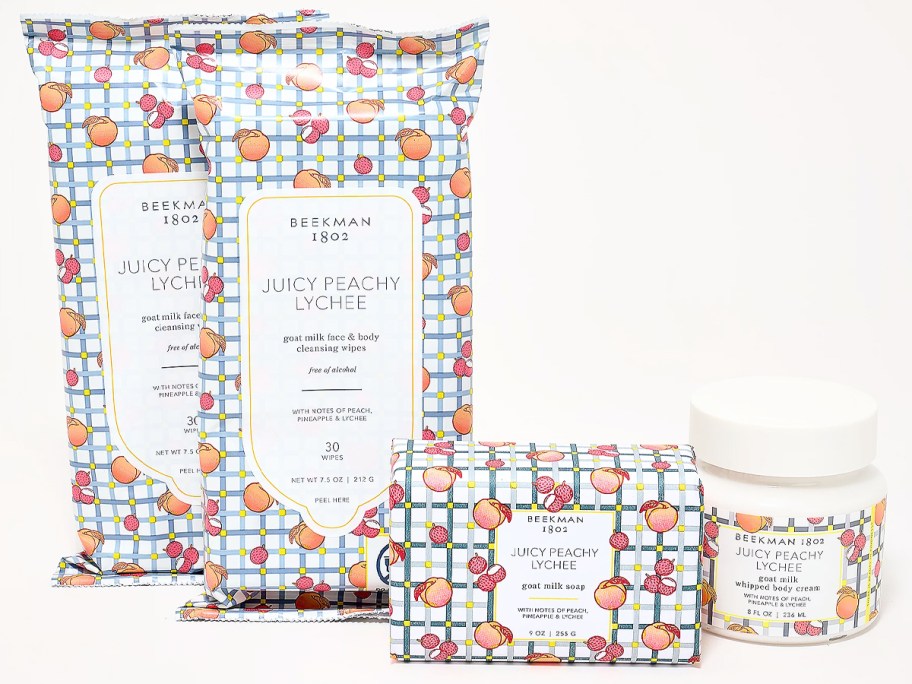 Beekman 1802 Peachy Lychee 4-Piece Bath & Body Set