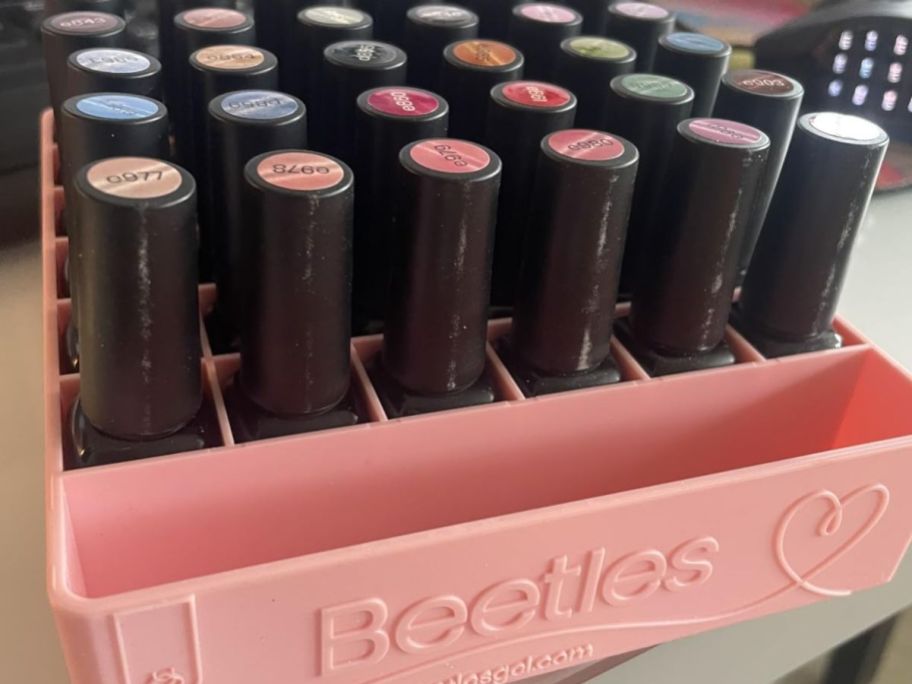 A Bettles Nail Storage Case with Gel Nail Polish