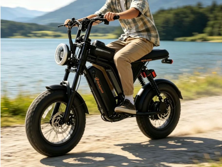 man riding Bodywel M1PRO Adult Electric Bike