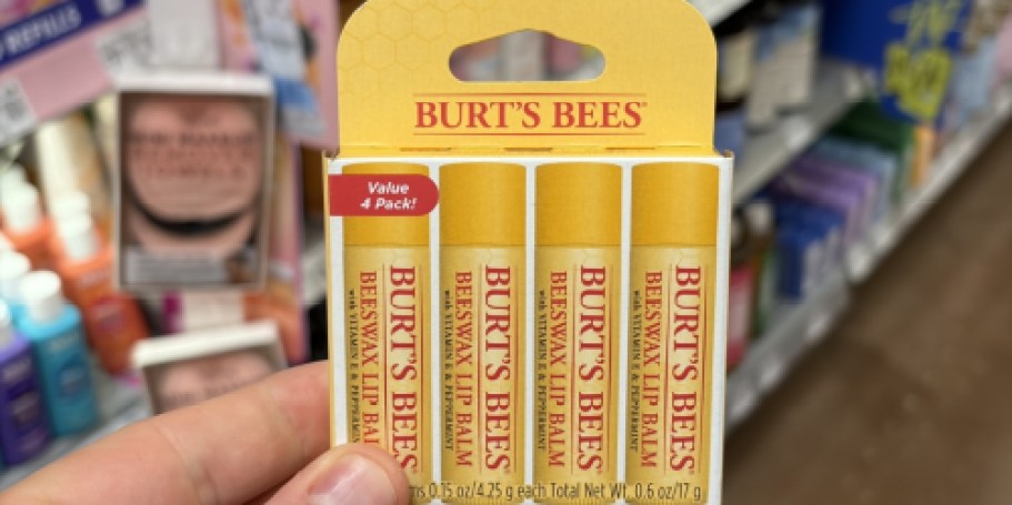 Burt’s Bees Lip Balm 4-Packs from $9 Shipped on Amazon