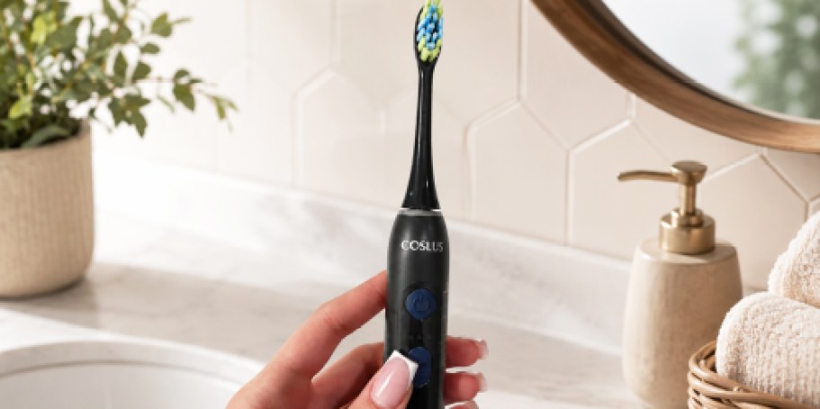 GO! Sonic Electric Toothbrush w/ 4 Brush Heads Only $5.99 on Amazon
