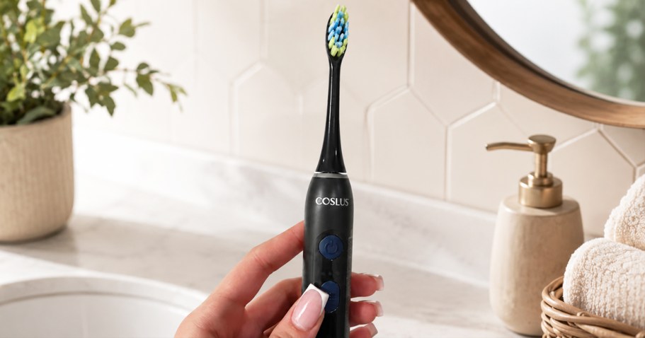 Sonic Electric Toothbrush w/ 4 Brush Heads Only $5.99 on Amazon