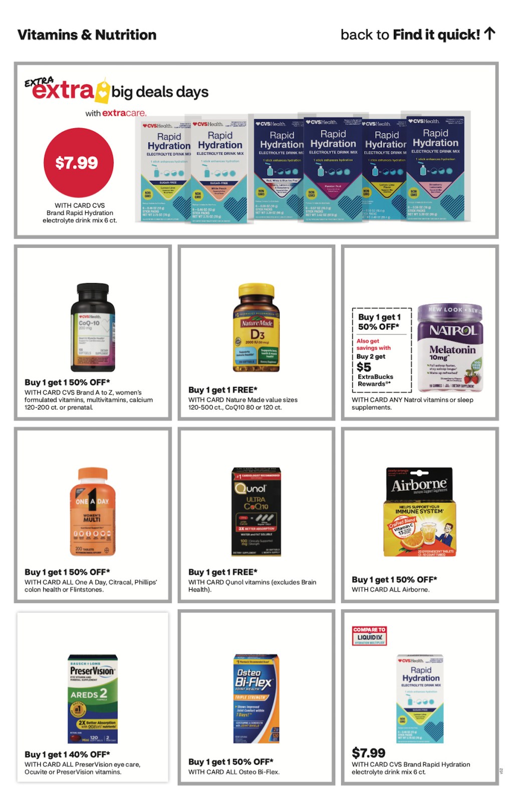 page from CVS ad