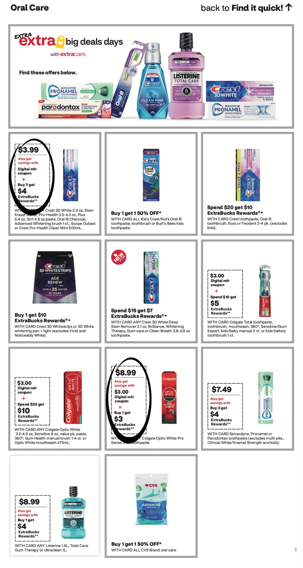 page from CVS ad