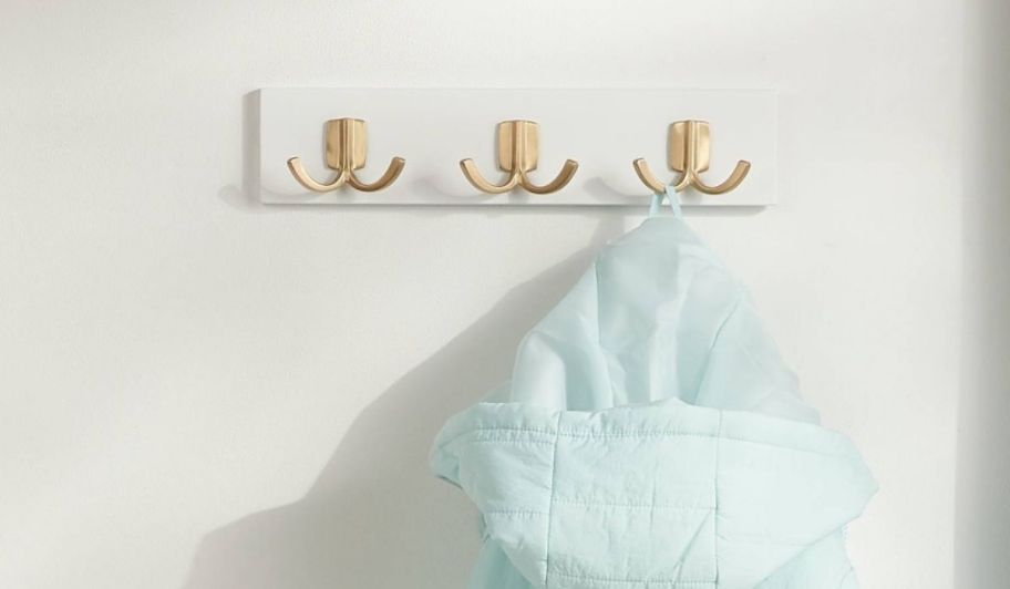 three different Coat hooks
