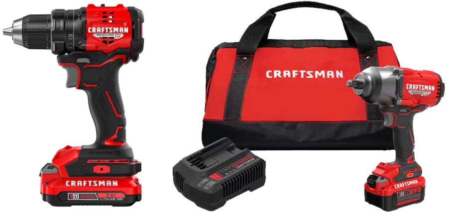red and blue craftsman drills