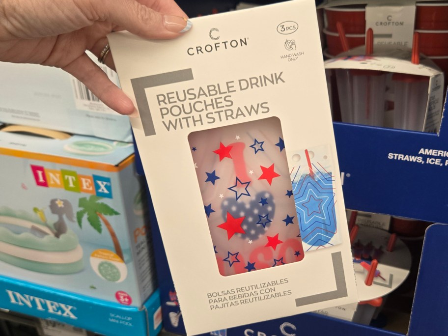 Crofton Reusable Drink Pouches with Straws