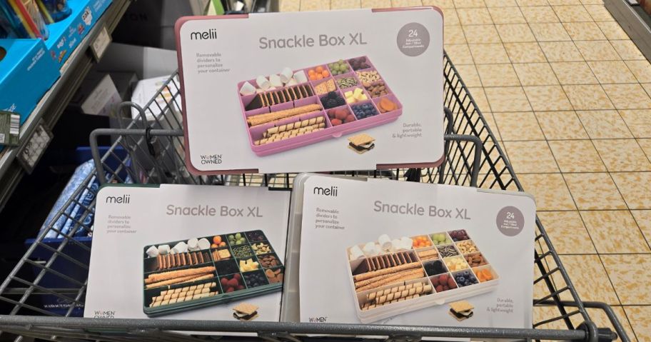 Crofton Snackle Boxes in cart in store