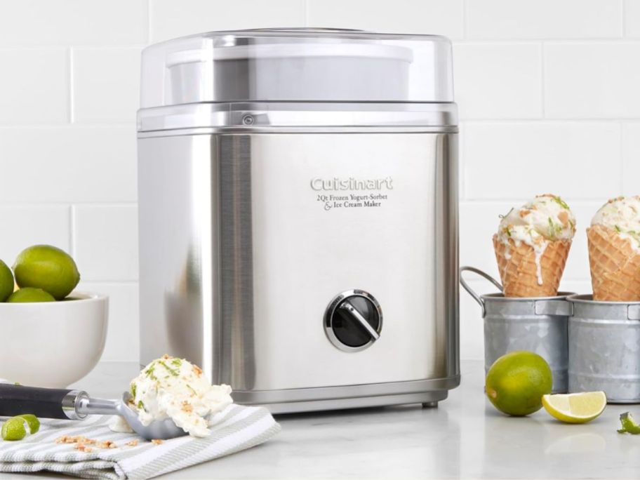 Cuisinart ice cream on the counter