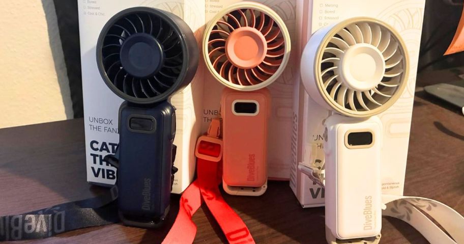 Diveblues Portable Turbo Fans on desk