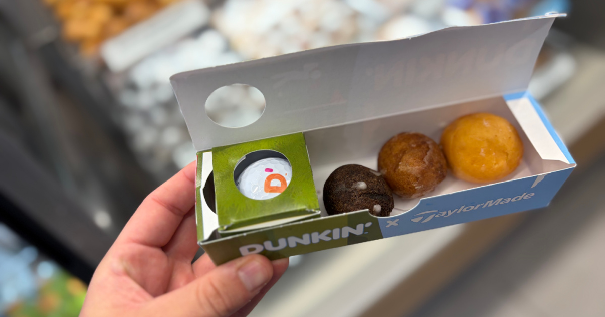 Dunkin’ Munchkins Golfball Sleeve Available Now (+ Score a FREE Tee Cup Holder on 6/18)