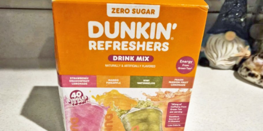Dunkin’ Refreshers Drink Mix 40-Count Variety Pack Only $6.42 Shipped for Prime Members