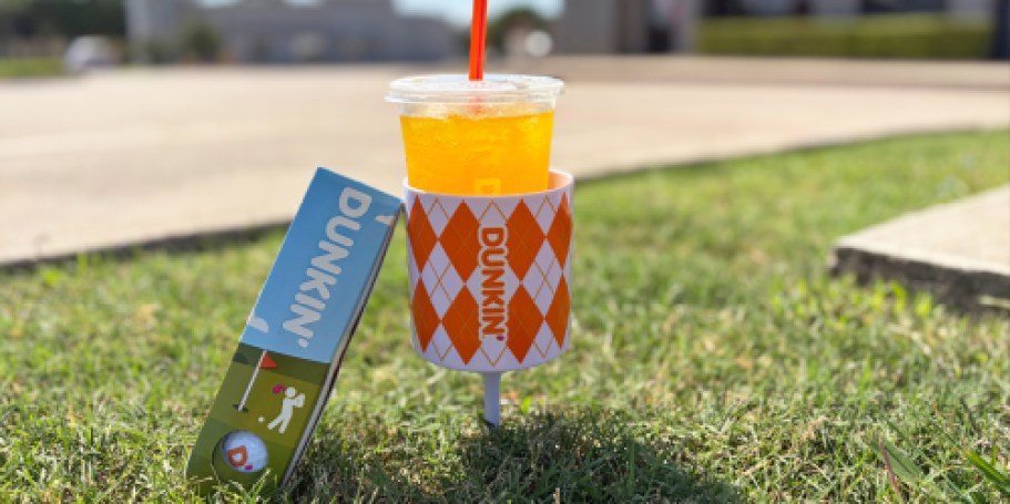 FREE Dunkin’ Tee Cup Holder w/ Drink Purchase Today at 10AM