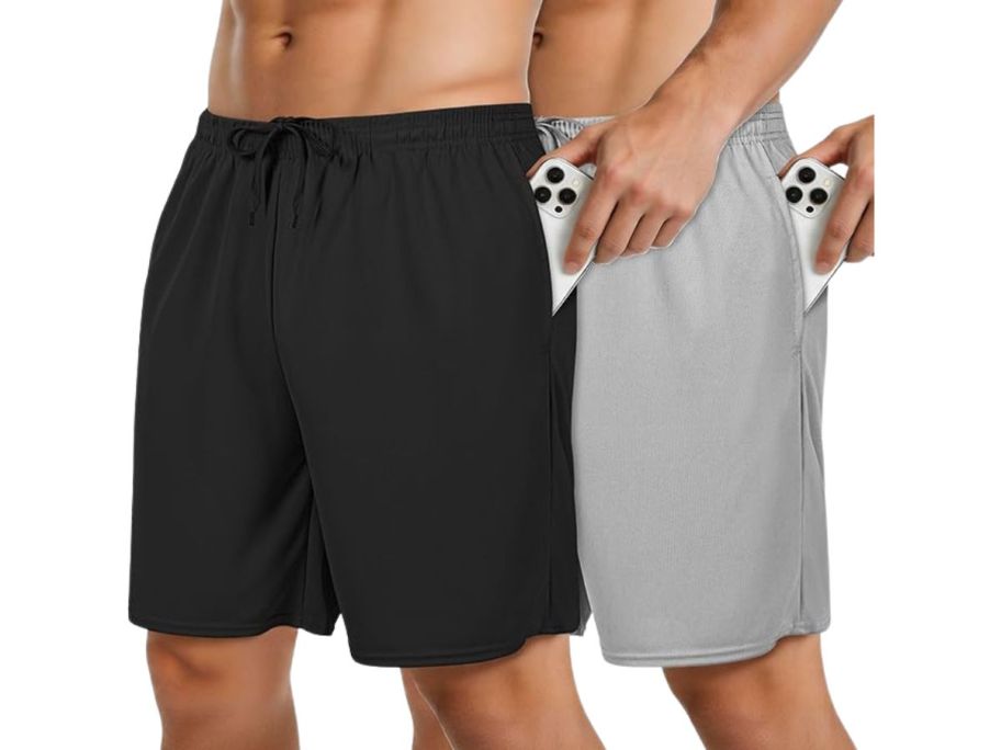 EMPTYPOP Men's Athletic Basketball Shorts 2-Pack