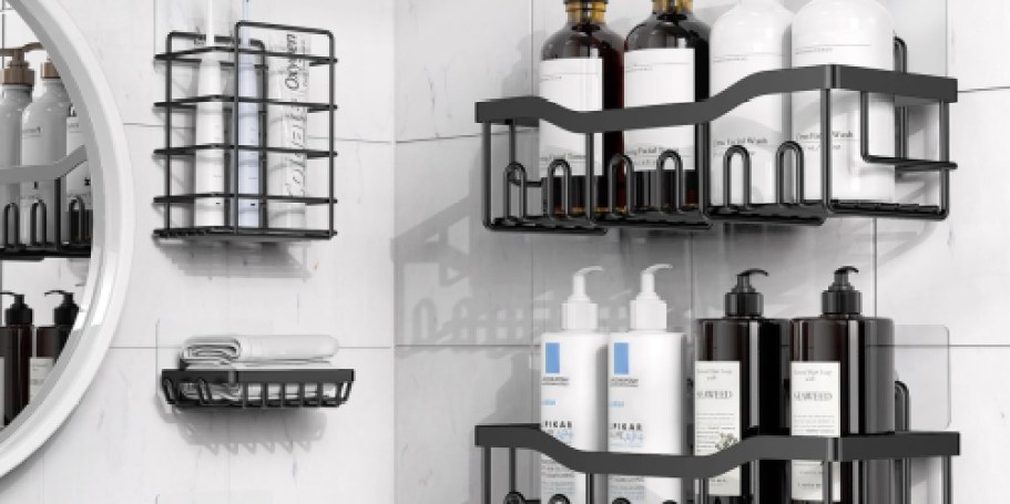 Shower Storage Caddy 5-Piece Set UNDER $6 on Amazon