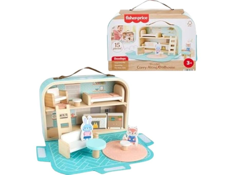 Fisher-Price Fisher-Price Wood Pretend Play Toy Dollhouse