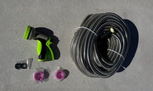 Stainless Steel 50′ Garden Hose w/ Nozzle Just $23.99 on Amazon (Reg. $45)