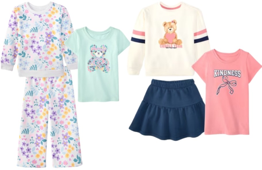 girls 3 piece outfit sets