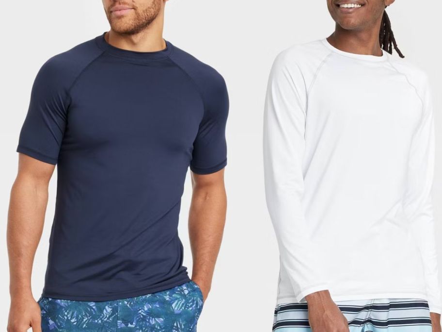 Two men wearing Goodfellow & Co Rash Guards