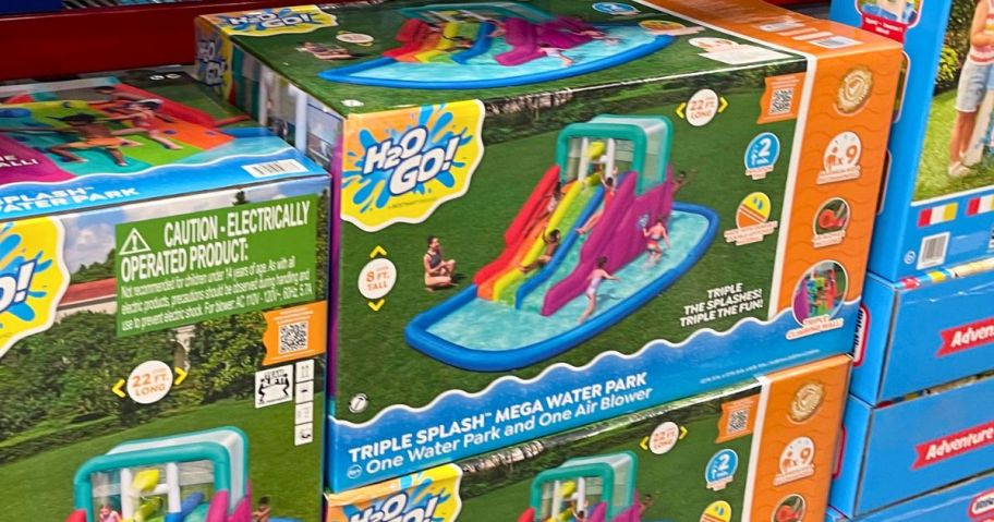 H2OGO! Triple Splash 8'9" Inflatable Backyard Water Park boxes in store
