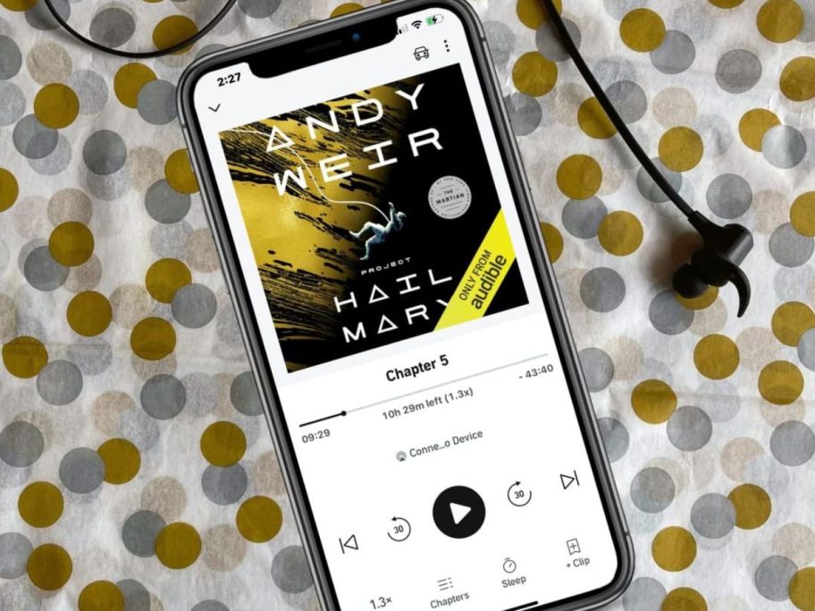 Hail Mary Audiobook on a Phone