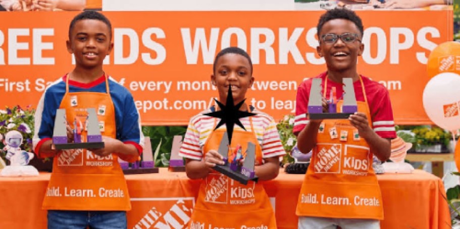 FREE Home Depot Kids Workshop on 8/1 | Register Now to Make a Rocket Game
