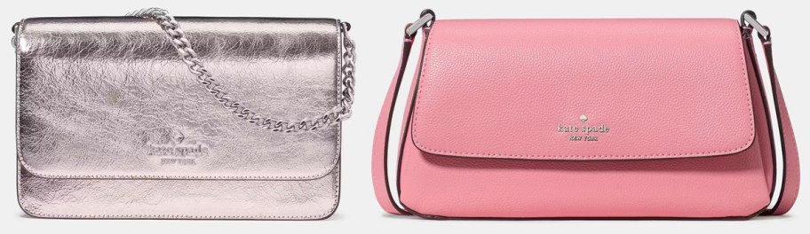 Kate Spade Madison Metallic Willow Mini Flap Crossbody and Sutton Mini Crossbody Bag
