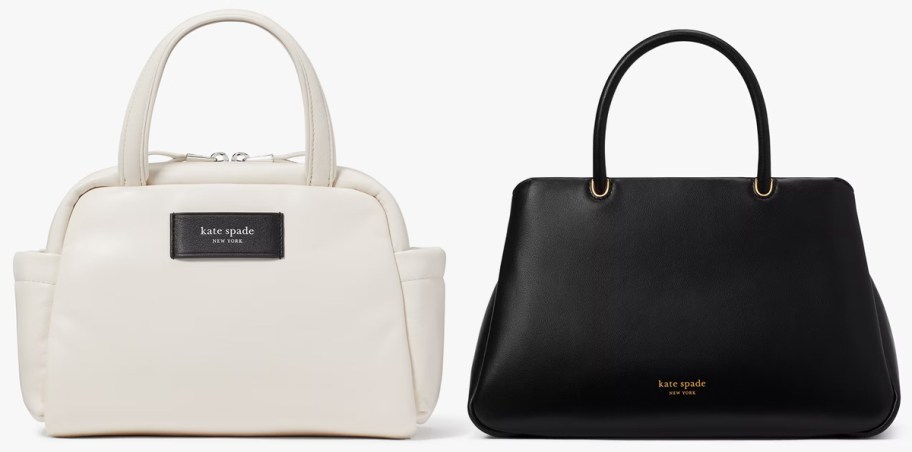 Kate Spade Puffed Satchel and Grace Fine Grain Leather Medium Satchel
