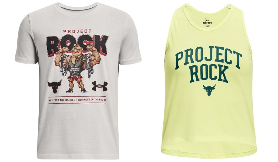 Kids under armour shirts in gray and green