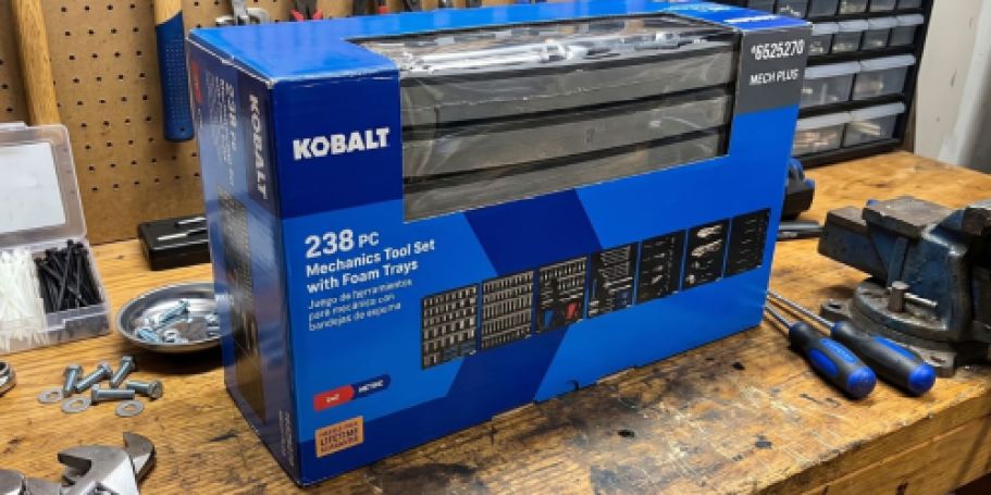 Lowe’s Daily Deals | Kobalt 238-Piece Mechanics Tool Set Only $99 Delivered + More