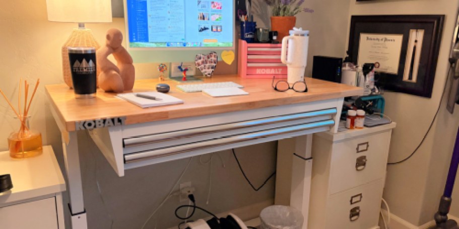 I Replaced My Desk w/ This Adjustable Garage Workbench (It’s $50 Off Right Now at Lowe’s)