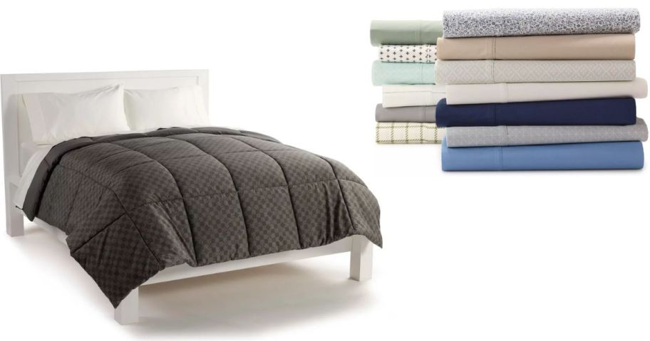 Stock images of Kohl's comforter and sheet sets