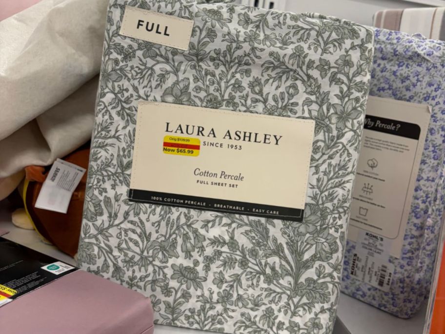 Laura Ashley Cotton Percale Full Sheet Set