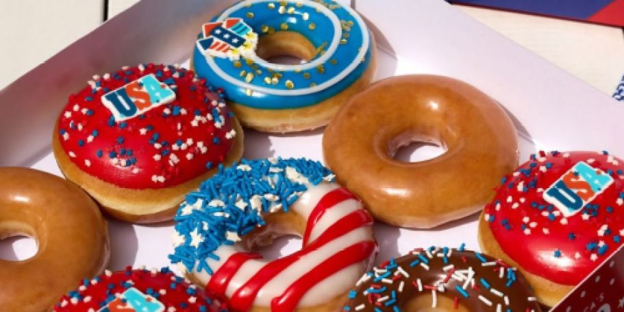 Free Krispy Kreme July 4th Doughnut w/ Any Purchase