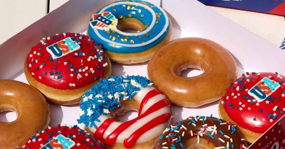 Free Krispy Kreme July 4th Doughnut w/ Any Purchase