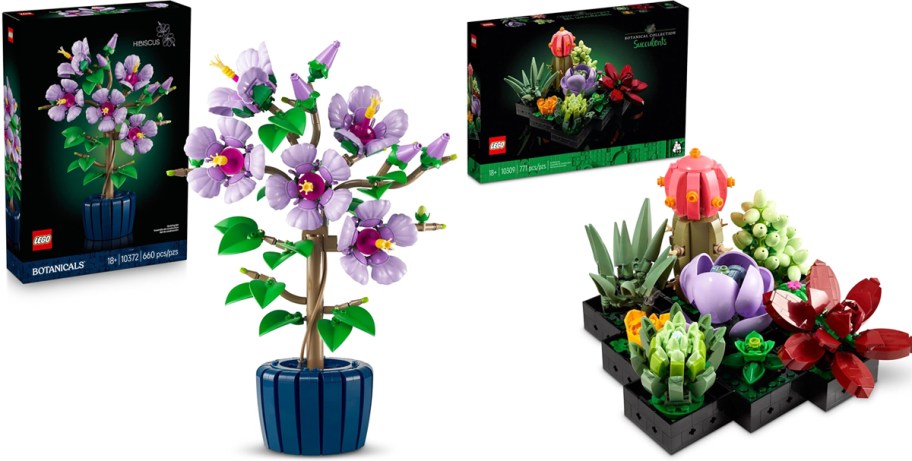 lego hibiscus and succulents sets