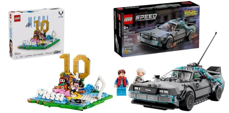 LEGO Editions Lionel Messi and LEGO Speed Champions Time Machine from Back to the Future