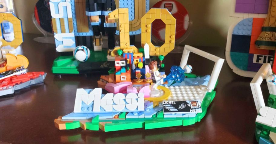 LEGO Editions Lionel Messi on dresser