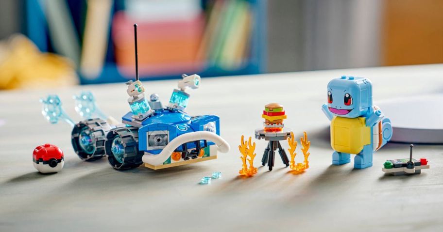 LEGO Pokémon SMART Play: Trainer's Buggy Adventure w/ Squirtle on table