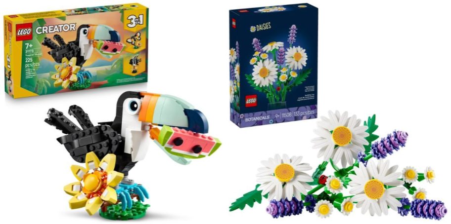 LEGO Toucan and Botanical daisies Sets