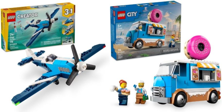 LEGO Creator 3-in-1 Plane and Lego City donut Truck