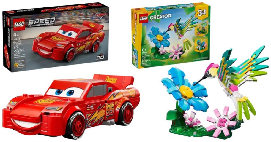 LEGO Speed Champions Lightning McQueen and LEGO Creator 3-in-1 Wild Animals